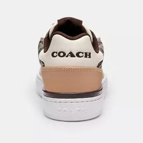 New🤎Coach Maple Clip Low Top Sneaker In Signature Jacquard - Picture 4 of 5